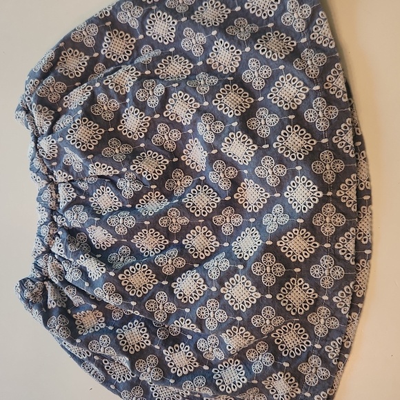 Peek Denim Jean Embordiered Skirt Large 8 - Picture 2 of 8